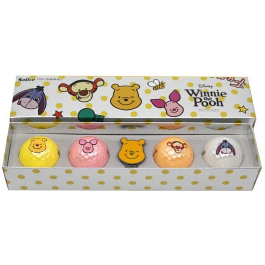 Volvik x Disney Collaboration Winnie the Pooh Solice Golf Balls & Ball Marker