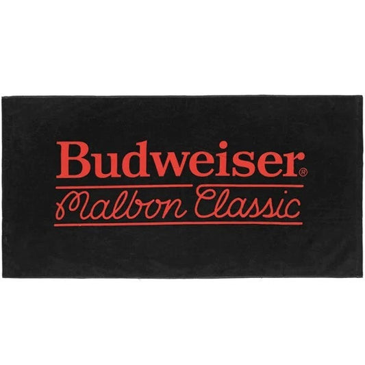 Malbon Classic Budweiser Golf Towel Large Player Tour Sports Soft Towel (Black)