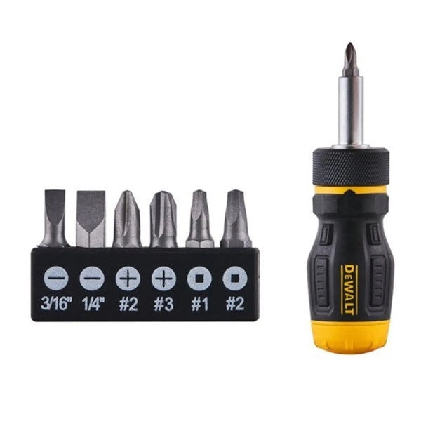 DeWALT DWHT68005 Max Fit Ratcheting Multi-Bit Precision Tip Screwdriver Set
