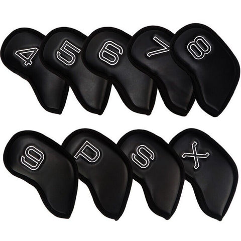 Gotaya 9 Pcs PU Iron Head Cover Set Golf Club Headcover #4-9/P/S/X Magnetic