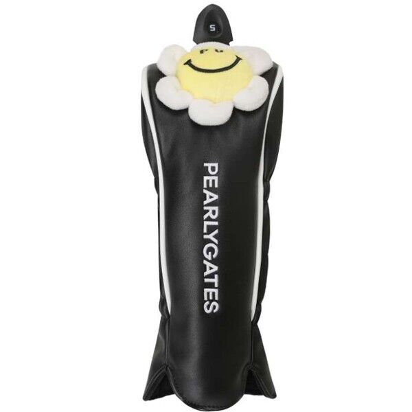 Pearly Gates PG Symbol Flower Wood Head Cover Golf Club Headcover (Black)