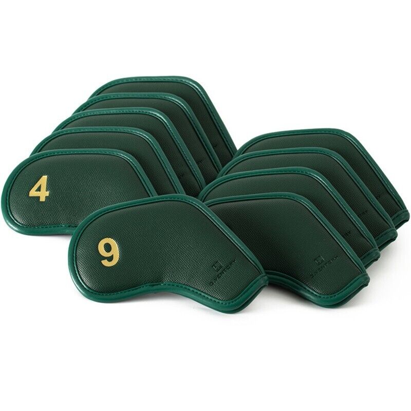 G.VENTORY 10P Iron Head Cover Golf Clubs 4-9/P/A/S/* Magnetic Closure (Epsom Deep Green)