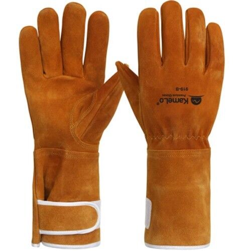 Kamelo 919-B Leather Welding Camping Gloves Heat Resistant TIG Arc Furnace Camping