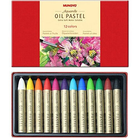 2 Pack - Mungyo Water-Soluble Oil Pastel Set of 12 - Assorted Colors