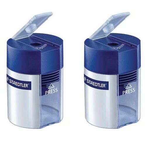 2 Pcs STAEDTLER 511-001 Single-Hole Tub Pencil Sharpener