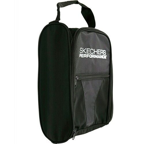 Skechers Performance Shoe Case Sports Travel Accessory Pouch Bag (Black)