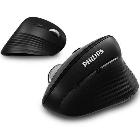 Philips SPK7614 2.4Ghz Wireless Ergonomic Vertical Mouse 1600 DPI 6-Buttons
