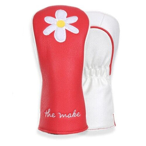 Rosa Signature Flower Driver Head Cover Golf Synthetic Leather (Coral Pink)