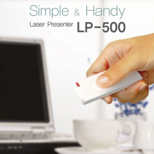 3M LP-500 Powerpoint PPT Presentation Laser Pointer Slim/Light Design (White)