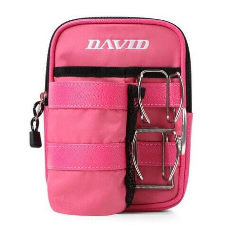 David Park Golf Waist Belt Pouch Ball Holder Bag (Pink)