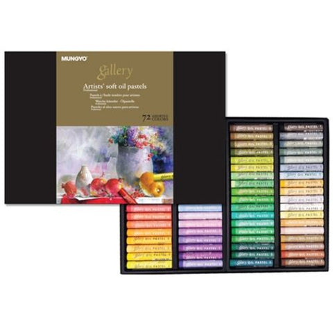 Mungyo Gallery Artists Soft Oil Pastels Paper Box Set of 72 Assorted Colors