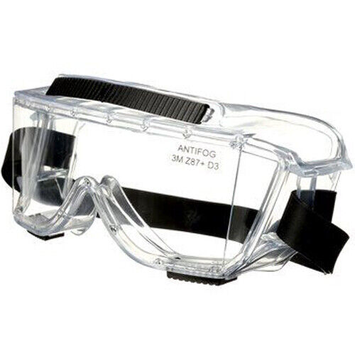 3M 454AF Chemical Splash Protection Impact Safety Goggle Clear Anti-Fog Glasses