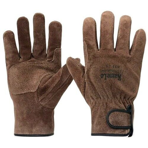 Kamelo 811-LB Leather Welding Camping Gloves Heat Resistant TIG Arc Furnace (Brown)