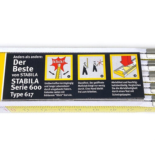 Stabila 617 Wooden Folding Rule 2M cm/mm Das beste System