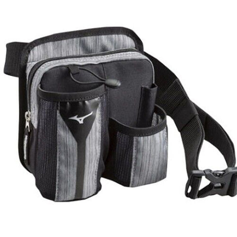Mizuno Park Golf Waist Belt Multi-Pouch Ball Holder Bag (Gray)
