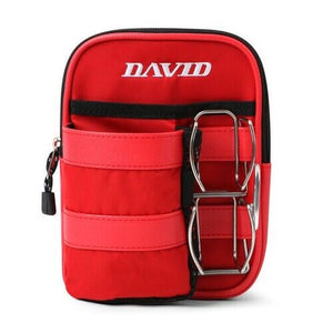 David Park Golf Waist Belt Pouch Ball Holder Bag (Red)