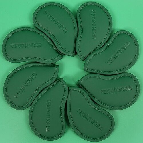 FORUNDER 8P Iron Headcover Golf Club Head Cover Set Magnetic Closure (Green)