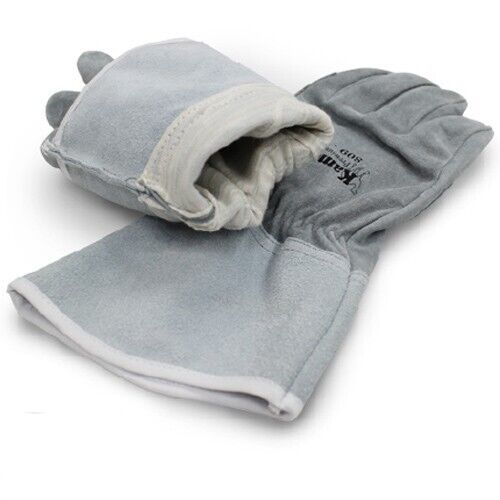 Kamelo 809-L Leather Welding Camping Gloves Heat Resistant TIG Arc Furnace (Gray)