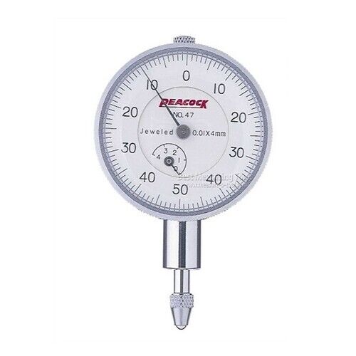 Peacock No. 47 Dial Indicator Gauge Range 0-4mm Graduation 0.01mm