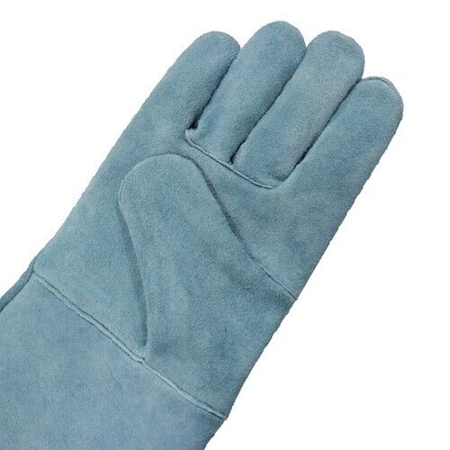 KameLo 901-L Leather Welding Camping Gloves Heat Resistant TIG Arc Furnace (Blue)