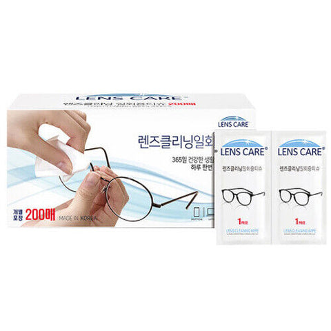 LensCare Lens Cleaning 200 Wipes Eye Glasses Computers Optical Lenses Cleaner