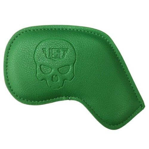 USG Skull 6 Pcs Premium PU Iron Head Cover Set Golf Club Headcover (Green)