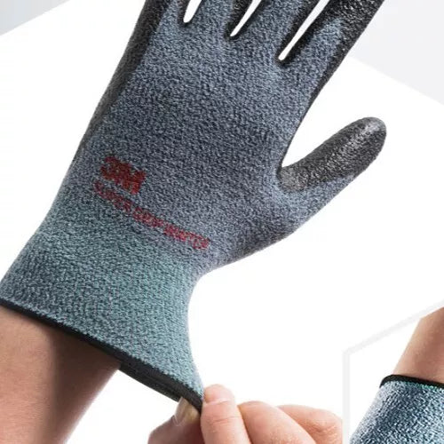 (4 Pair) 3M Super Grip Winter Safety Gloves Nitrile Foam Coated (Gray)