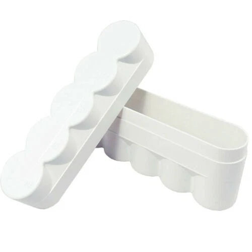 White Film Case Storage Empty Bottle Container for 120/220 Formats 5-Rolls