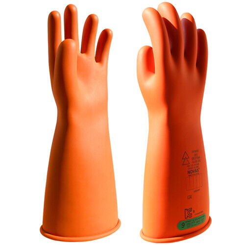 Novax Electrical Insulating Safety Gloves 500V Class 00 (28 cm/11 Inch)