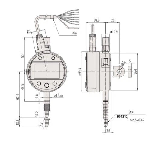 Mitutoyo 543-350-10 ADigimatic Indicator ID-C Series 0-12.7mm