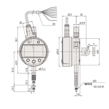 Mitutoyo 543-350-10 ADigimatic Indicator ID-C Series 0-12.7mm