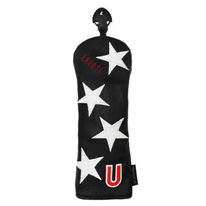 Seven Hills Stars Utility/Hybrid/Rescue Head Cover Golf Club Headcover (Black)