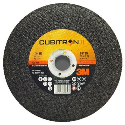 10 Pcs 3M 65139 Cubitron II PSG Cut Off Wheels 5" (125mm) Replacement Spare