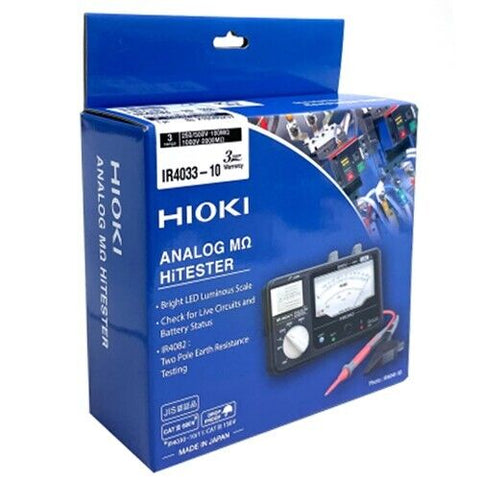 Hioki IR4033-10 Analog MΩ HiTester Insulation Resistance Tester