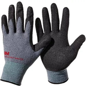 (4 Pair) 3M Super Grip Winter Safety Gloves Nitrile Foam Coated (Gray)