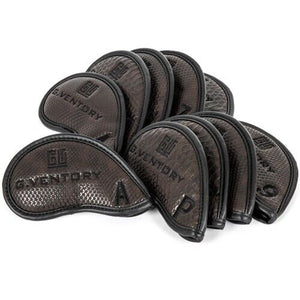 G.VENTORY 10P Iron Head Cover Set Headcover Golf Clubs 4-9/P/A/S/* (Python Dark Brown)