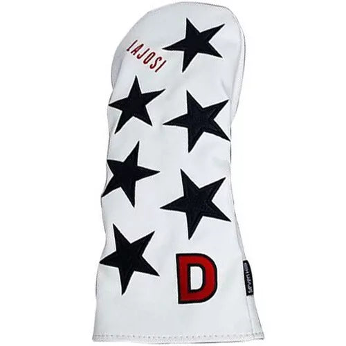 Seven Hills Stars Driver Head Cover Golf Club Headcover (White)