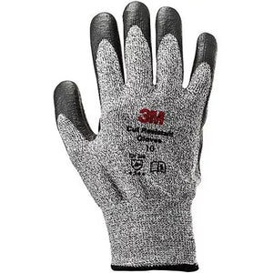 (2 Pair) 3M Cut Resistant Level-5 Safety Gloves UHMWPE Nitrile Foam (Gray)