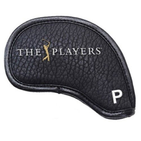 PGA TOUR 9P The Players Iron Head Cover PU Headcover Golf Club 4-9/S/A/P (Black)