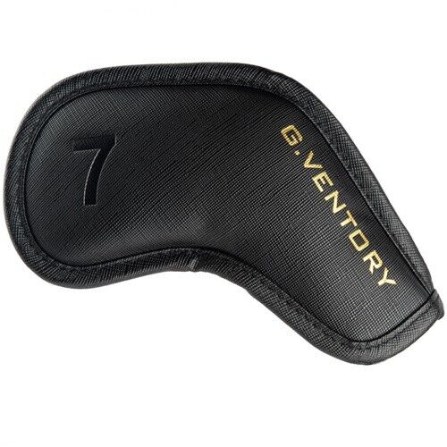 G.VENTORY 10P Iron Head Cover Golf Clubs 4-9/P/A/S/* Magnetic Closure (Saffiano Black)