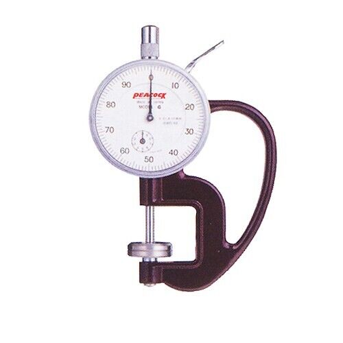 Peacock Model G-20 Dial Thickness Gauge Graduation 0.01mm Range 0- 10mm