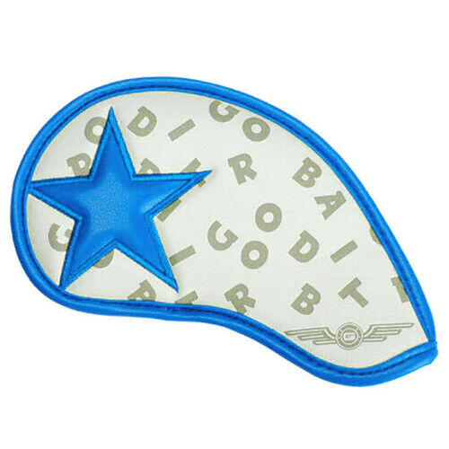 Gold Rabbit Star Alphabet 9P Iron Head Cover Set Golf Club 5-9/P/A/S/* (Blue)