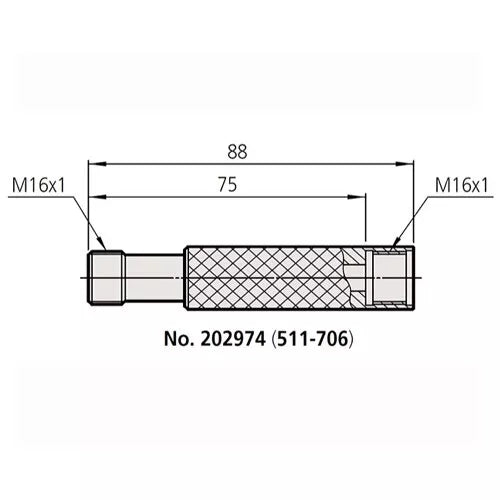 Mitutoyo 202974 Sub-Anvil Series for Bore Gauge 511-706/511-716/511-726