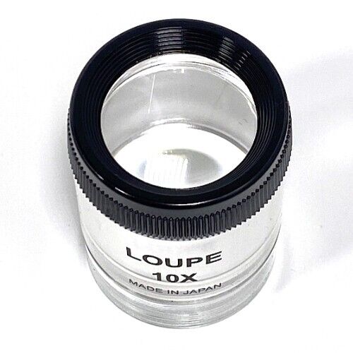 Japan 10X Glass Magnifier Loupe Magnification for Jeweler Film Viewer