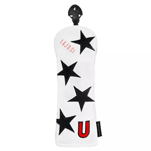 Seven Hills Stars Utility/Hybrid/Rescue Head Cover Golf Club Headcover (White)