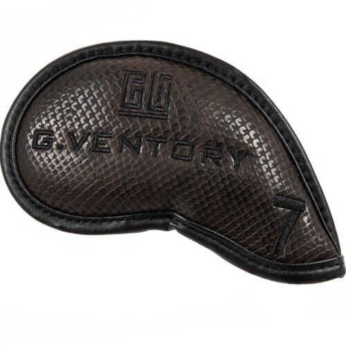 G.VENTORY 10P Iron Head Cover Set Headcover Golf Clubs 4-9/P/A/S/* (Python Dark Brown)