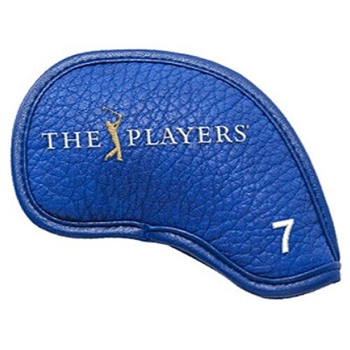 PGA TOUR 9P The Players Iron Head Cover PU Headcover Golf Club 4-9/S/A/P (Blue)