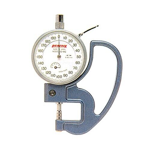 Peacock Dial Thickness Gauge G-6C Graduation 0.001mm Range 0 - 1mm