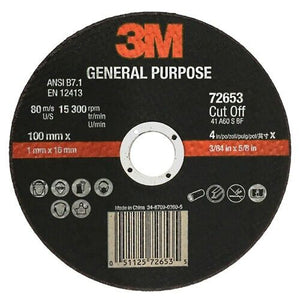 25 Pcs 3M 72653 General Purpo Cut Off Wheels 4" (105mm) Replacement Spare Parts