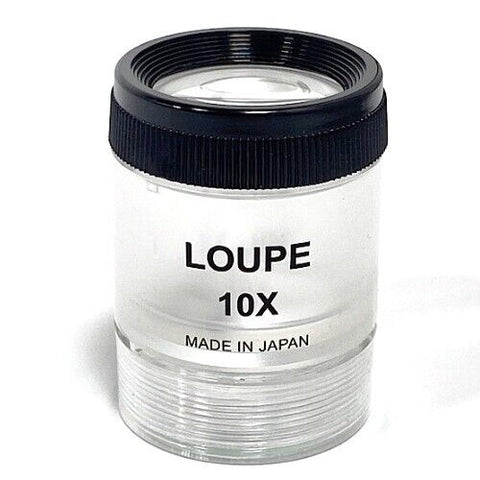 Japan 10X Glass Magnifier Loupe Magnification for Jeweler Film Viewer
